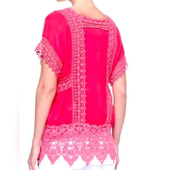 Johnny Was Pink Georgette Blouse Size M - Picture 2 of 15